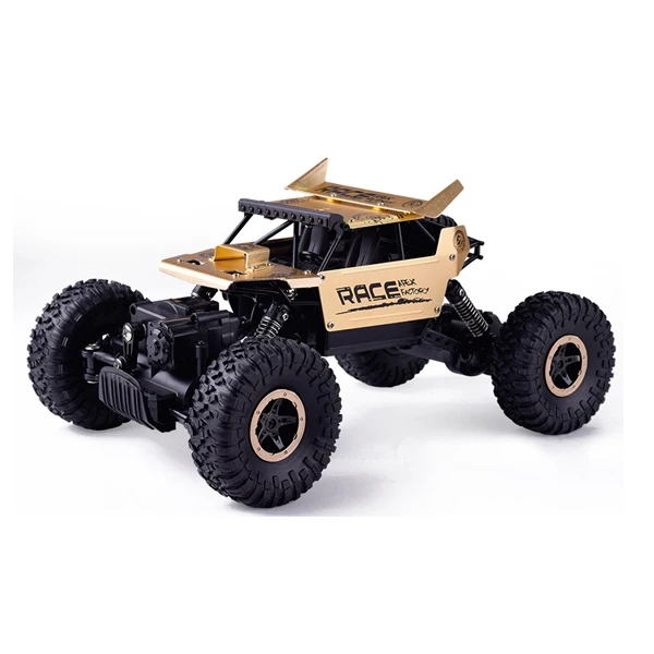 1:18 мальчик игрушка радиоуправляемая машина 2,4G 4WD 4X4 сплав багги Модель RC альпинистский автомобиль Bigfoot высокая скорость гоночный автомобиль раскладушка дрейф внедорожник - Цвет: Золотой