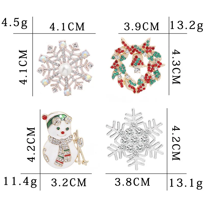 Рождественская Снежинка, стразы, брошь, креативный колокольчик, значок для одежды, значок для женщин и мужчин, пальто, куртка, платье, джинсы, аксессуары