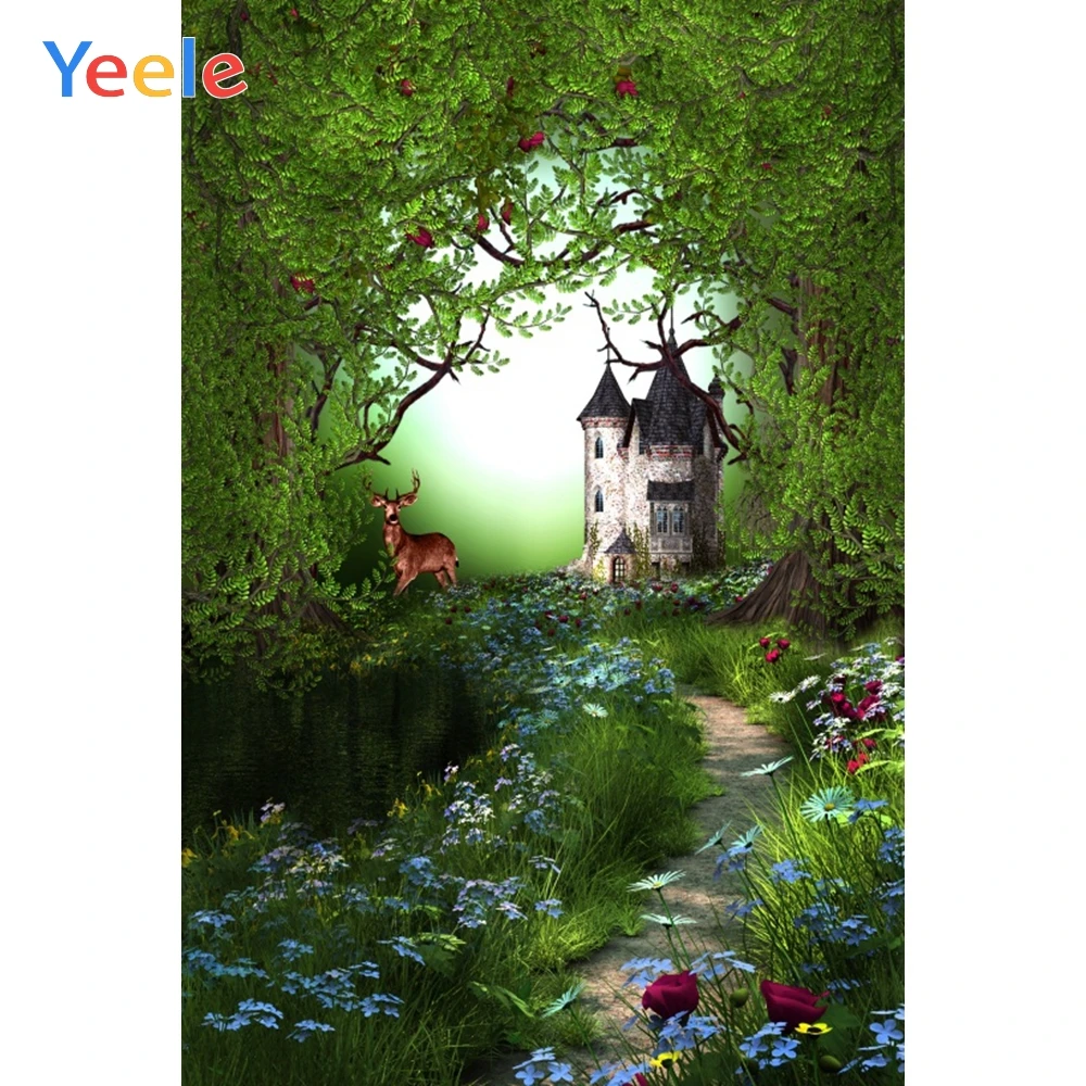 Фоны для фотосъемки Yeele Сказочный Природный лес олень Вечеринка день рождения