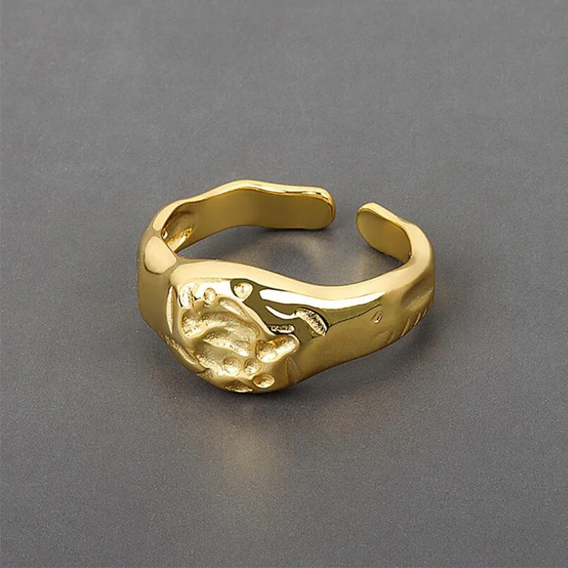 

Fashion Irregular Concave Convex Gold Silver Color Ring Open Finger Rings For Women Vintage Trendy Party Jewelry Accessories