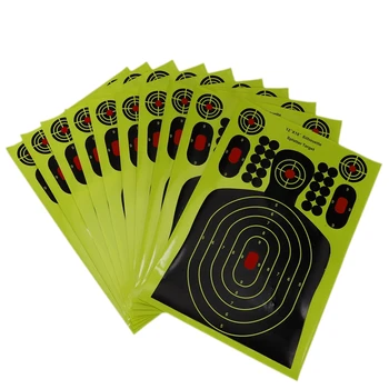 

10PCS Stickers Splatter Targets 12X18 Inch Self Adhesive Paper Silhouette Reactive Target Stickers