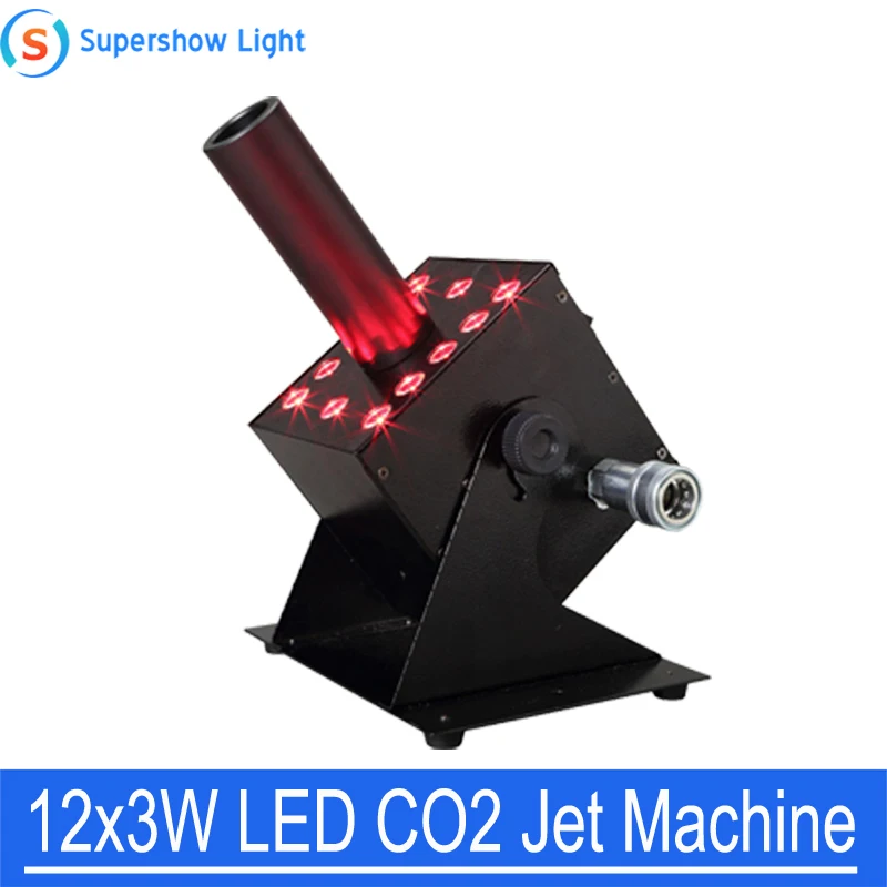 Профессиональная светодиодная машина Co2 Jet для сцены с 12*3 Вт RGB цветным газом