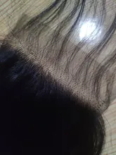 Hueso recto 13x4 cabello humano cierre Frontal de malla Natural brasileño suave cabello Remy 150% de densidad Pre arrancado Frontal SuperIcon
