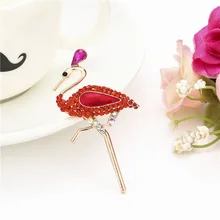 Стиль журавль Кристалл Брошь Модная одежда аксессуар сплав брошь корсаж Креативные аксессуары