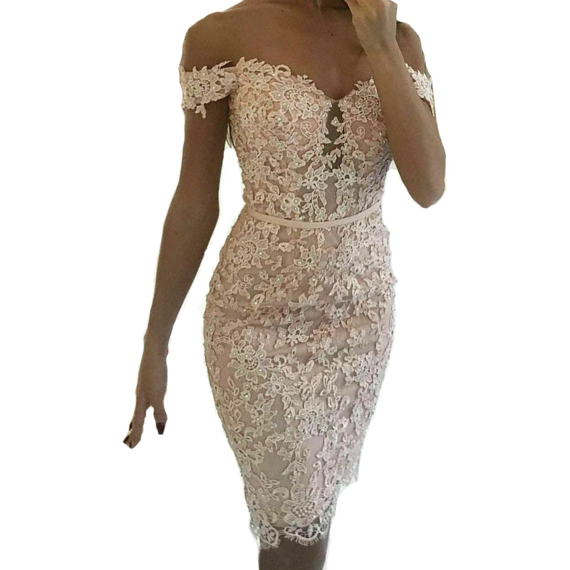 

Womens Lace Mini Dress Ladies Off Shoulder Sleeveless Bandage Bodycon Evening Party Short Sundress