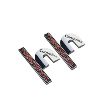 

2 Pack Cummins Turbo Diesel Emblems, Badges Output Nameplate Replacement Sticker for RAM 2500 3500 Fender Emblem Moparality