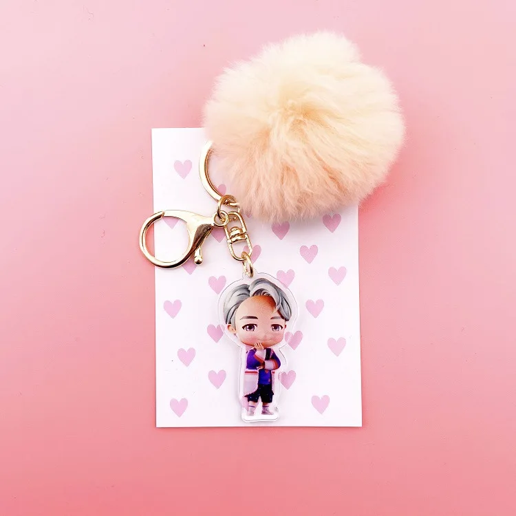 Kpop Bangtan брелок для мальчиков Kawaii плюшевая подвеска милый мультфильм Плюшевый мячик-подвеска брелок Высокое качество K-pop bangtan boys