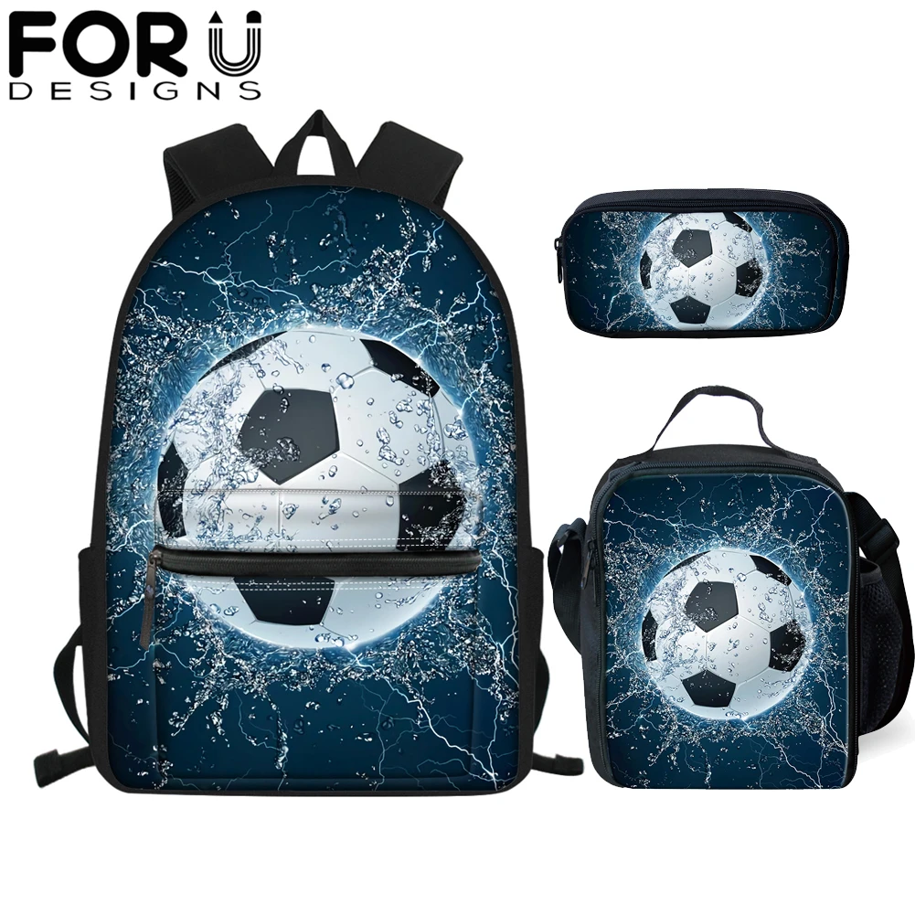 FORUDESIGNS/бренд 3 шт./компл. школьная сумка рюкзак для мальчиков Дети Футбол Баскетбол студенческий рюкзак ранец рюкзак Mochila