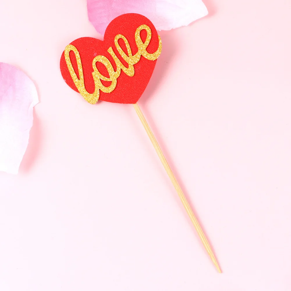 20 штук подарок на день Святого Валентина торт топпера романтический кекс