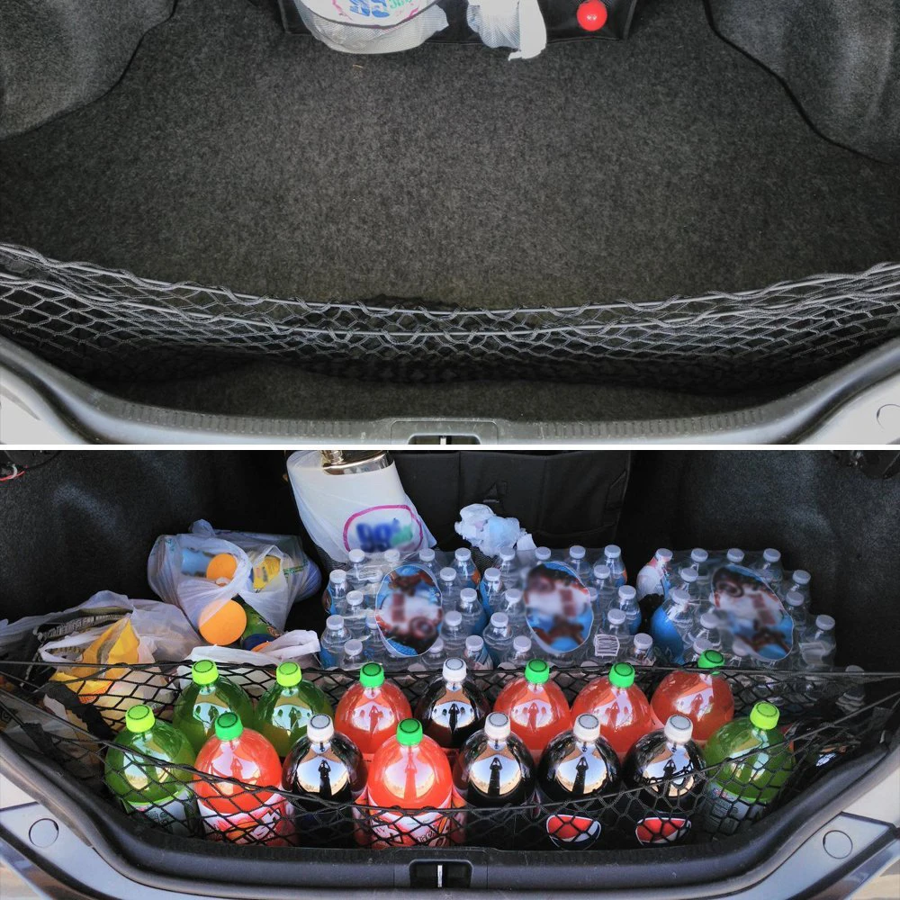 Универсальный автомобильный багажник, задний багаж, нейлоновый эластичный сетчатый держатель с 4 пластиковыми крючками, карман для Audi A4 BMW Ford VW