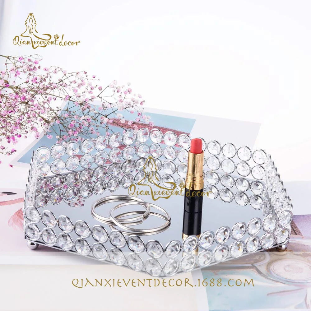 2-Crystal Hexagon Cosmetic Tra