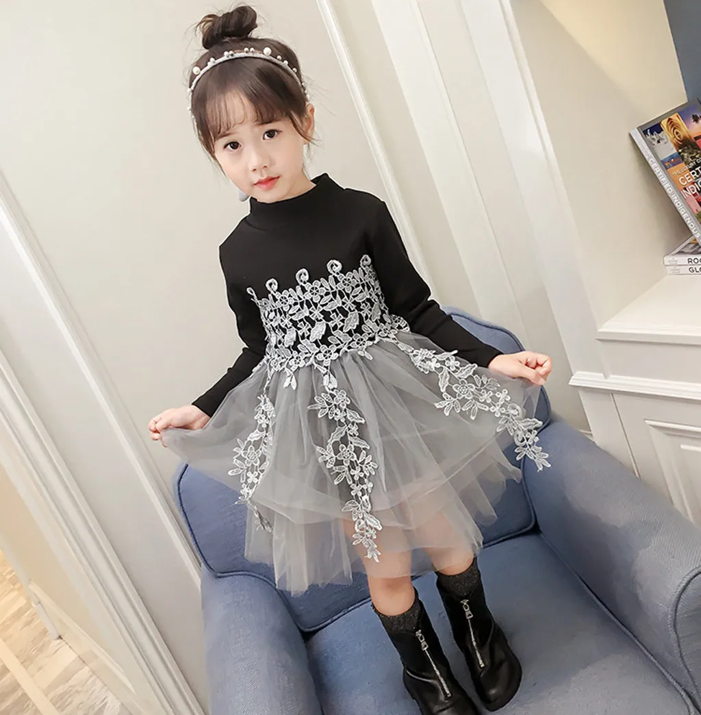 Платье Для маленьких девочек Повседневный вязаный свитер вечеринки Детские