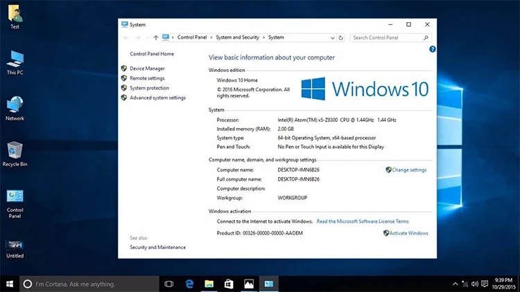 Мини-ПК Windows 10 Wintel Pro Atom Intel quad core Z8350 1,84 ГГц 4 Гб/64 Гб Dual 2,4G/5G wifi 100M LAN настольные компьютеры ПК