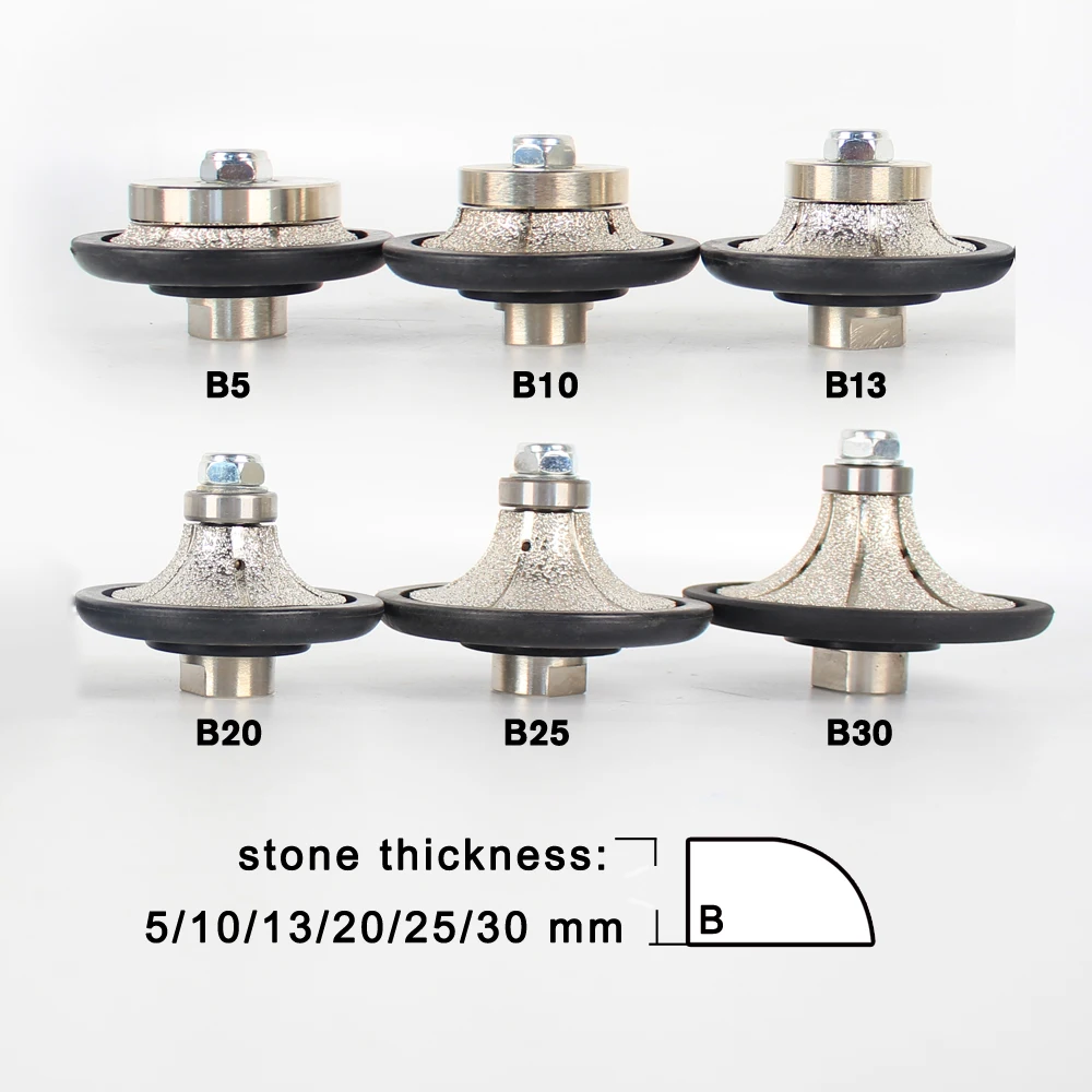 Bullnose Diamond Profile Wheel Router bit Select R5 to R18 