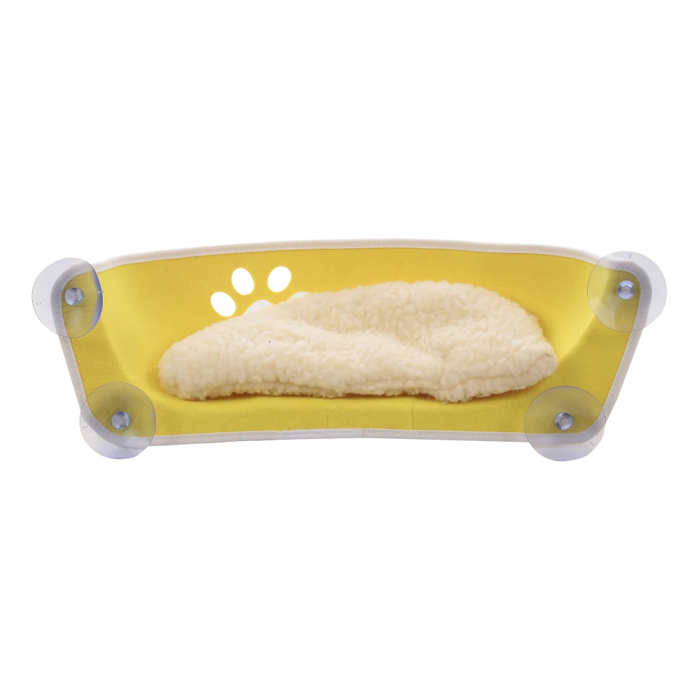 Yellow Коляска для кота крепление окна Pod лежак присоски теплая кровать для питомца кота отдых дома с коврик Paw хорек обойма шарикоподшипника для детей до 20 кг по самой низкой цене - Цвет: Yellow