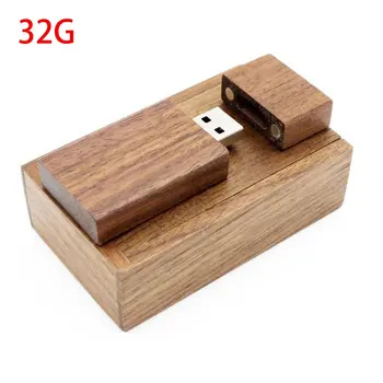 

Walnut Wood Photo Album Box Pen Drive USB Flash Drive Pendrive Mini Portable Memory Stick for Laptops Notebook