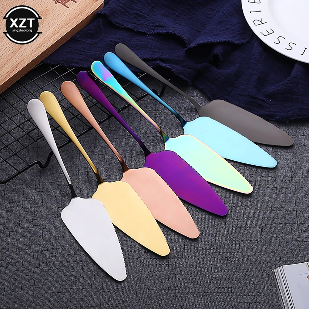 Description Picture 2 of item1Pc Cake Cutter Stainless Steel Cake Shovel Knife Pie Pizza Cheese Server Cake Divider Knives Baking Tools
