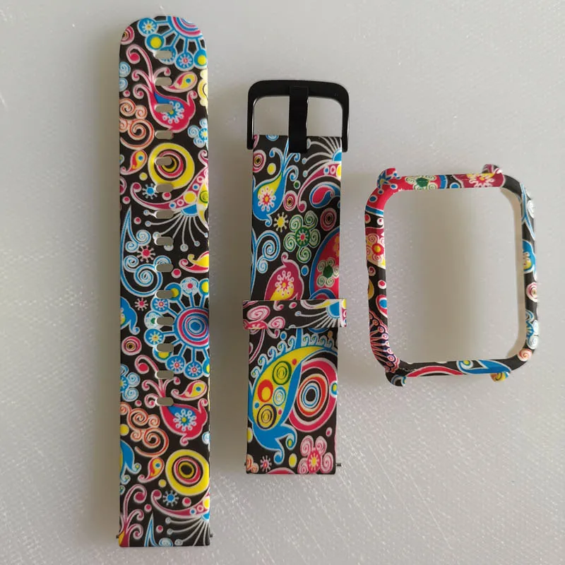 Color 4 Amazfit Bip браслет ремешок чехол для оригинального Xiaomi Amazfit Bip ремешок Камуфляжный, силиконовый ремешок для часов Защитные чехлы для экрана - Цвет: Color 4