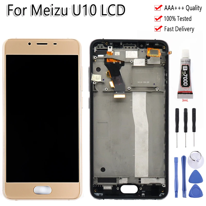 

Original Display For Meizu U10 LCD With Touch Screen 5.0 inch Digitizer Assembly Free Tools For Meizu U10 LCD+Frame