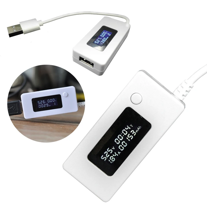 

Professional USB Charger Battery Capacity Voltage Current Tester Meter Tester for Smartphone Mobile Power Bank Battery Detector