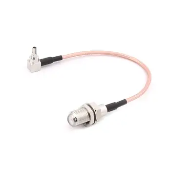 

F Type Female Jack To CRC9 Male Right Angle RG316 Pigtail Cable 15cm For HUAWEI Modem