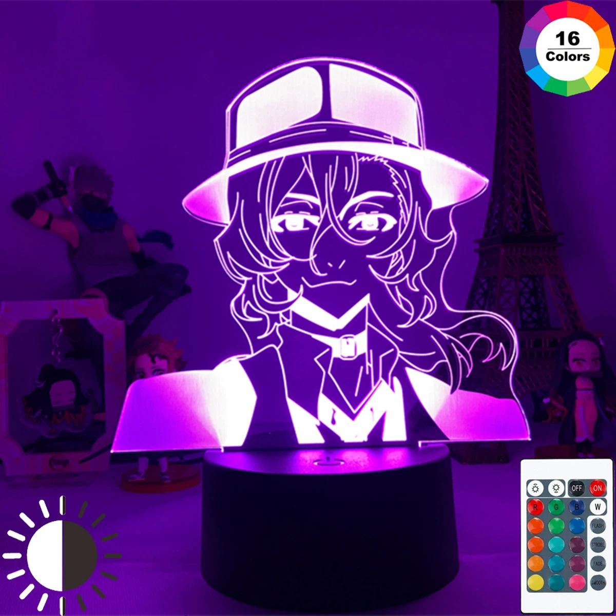 Bungo Stray Dogs Led Night Light Nakahara Chuuya for Bedroom Decor Gift Colorful Anime Waifu 3d USB Desk lamp | Лампы и освещение