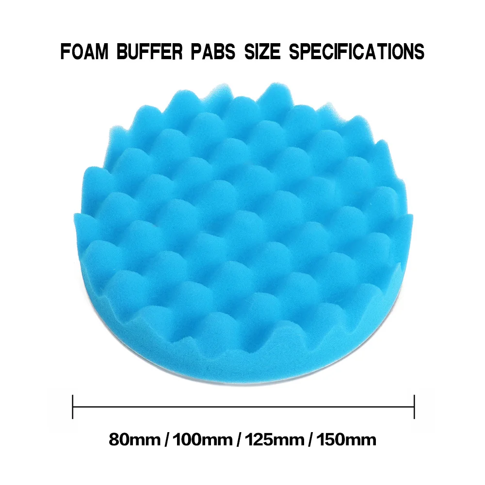 11Pcs 3 or Car Polisher Drill Adaptor M10 M14 Power Tools/4/5/6/ Inch Waffle er Polishing Pad Set CN Promotion