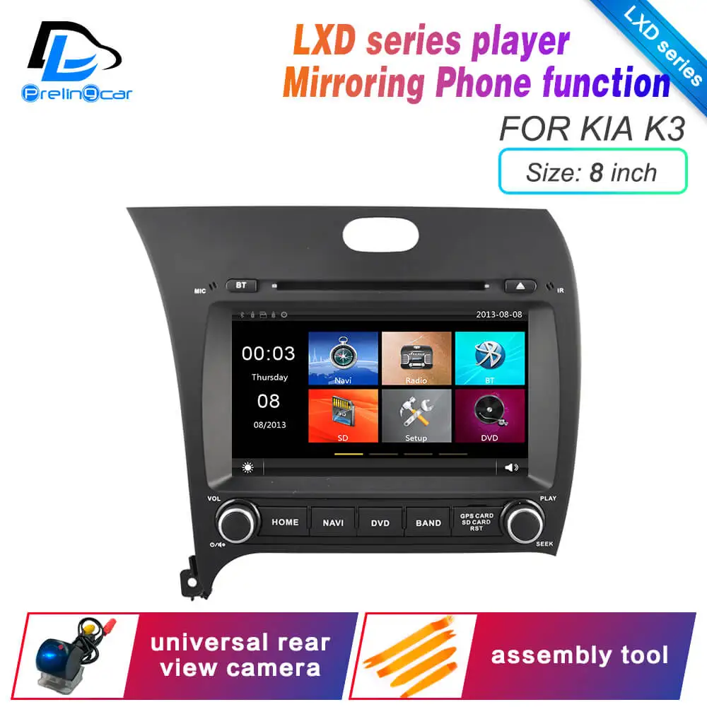Android 9,0 DSP сабвуфер 4G Lte мультимедийный dvd-плеер для KIA K3 K3 RIO подголовник автомобиля монитор Радио Стерео навигационная система - Цвет: LXD 7 inch K3