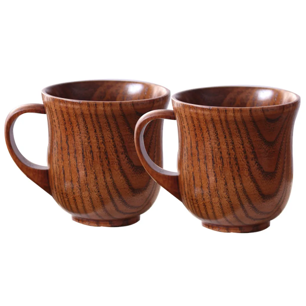 Durable Wooden Cup Log Color Handmade Natural Wood Coffee Tea Beer Juice Milk Mug cuisine outils accessoires home gadgets