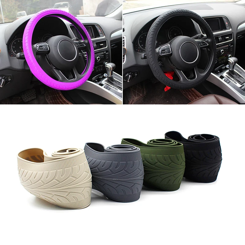 

1pcs Car Styling Silicone Car Steering Wheel Glove Cover Car Accessories For Honda Toyota BMW LADA KIA Mazda Audi Hyundai etc.