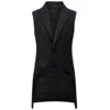 Men Lapel Vest Tuxedo Sleeveless Jacket Punk Rock Hip-hop Long Vest Retro Casual Vest Wedding Groomsmen Dress gilet steampunk 1