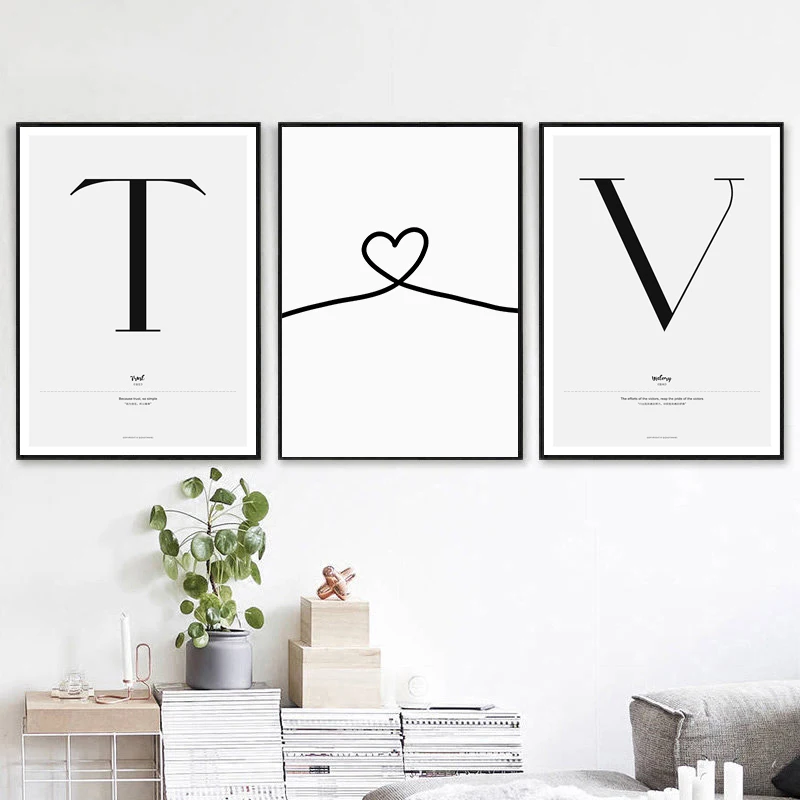 Quote Words Nordic Style Canvas Painting Simple Love Posters And Prints For Living Room Couples Wall Art Painting Home Decor