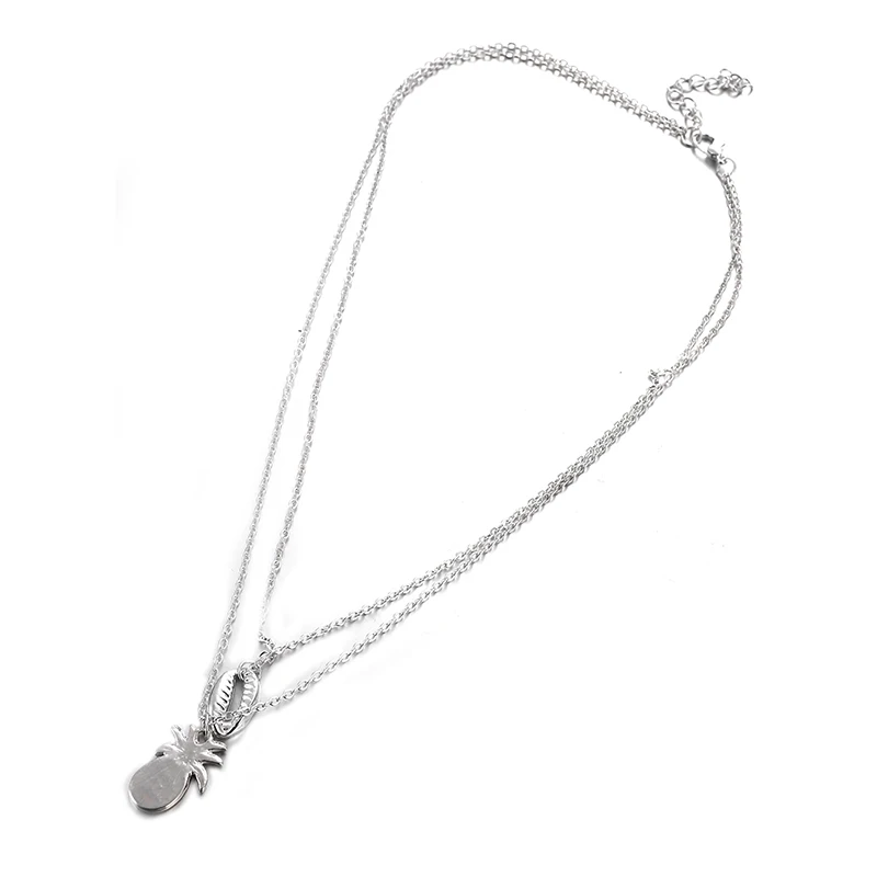 Tocona Charms Cross Moon Necklace Pendant Natural Crystal Stone Bohemian Shell Pineapple Heart Star Chain Chocker Women Jewelry - Image 3