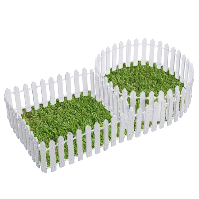 Miniatűr Fa Kerítés Dekorok Diy Tündérkert Mikro Babababa Kapuk Dekoráció Dísz Fehér/Kávé Színű 100*5 Cm/100*3 Cm - Image 3