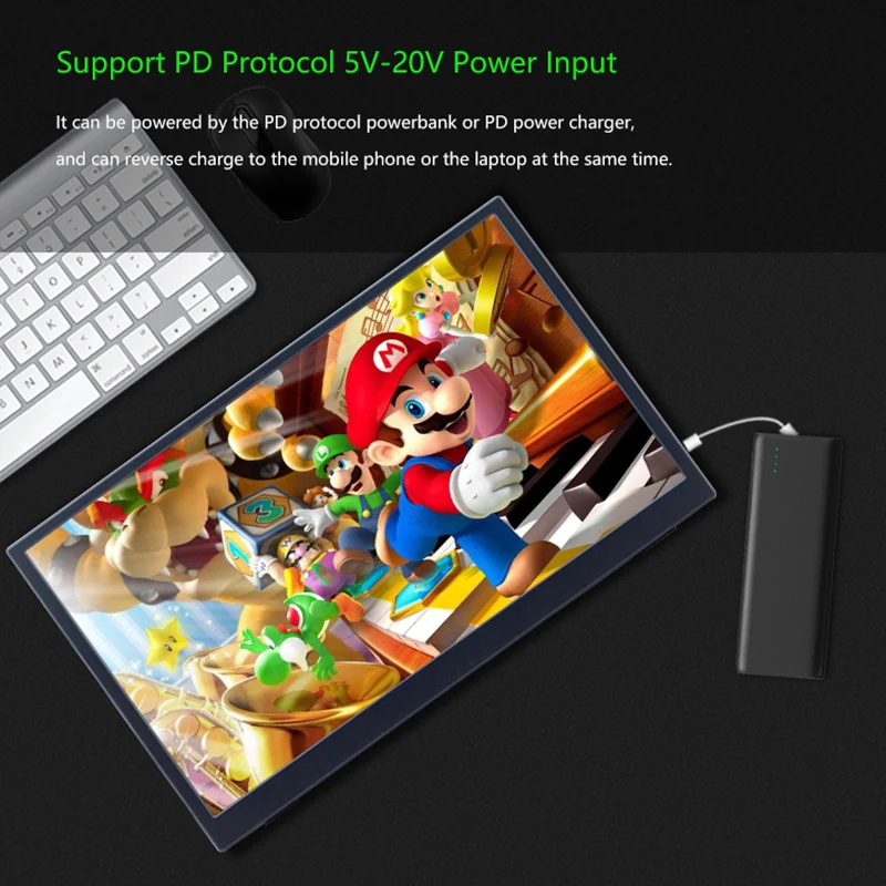 ZEUSLAP   15.6 USB C Ÿ HDMI-Ʈ, ޴, ڽ, ġ, ps4 ޴ LCD 1080p ӿ  ȣȯ