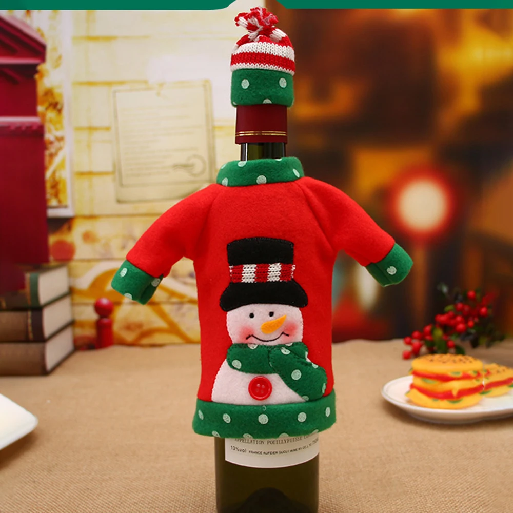 Рождественские украшения Рождественская машина вышивка мультфильм бутылка