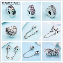 Memnon новые весенние разноцветные дуги любви безопасности цепи Подвески подходят браслеты из стерлингового серебра 925 DIY серебряные бусы-клипсы KT091