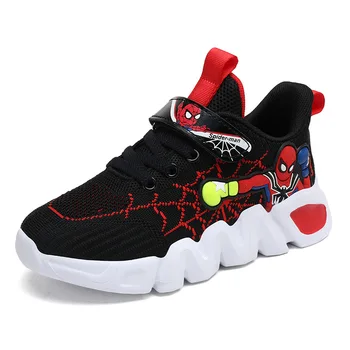 아동용 스니커즈, 봄 가을 스파이더맨, 남아용 신발, Chaussure Enfant 소프트 스포츠, 러닝 메쉬 농구, 유아 테니스
