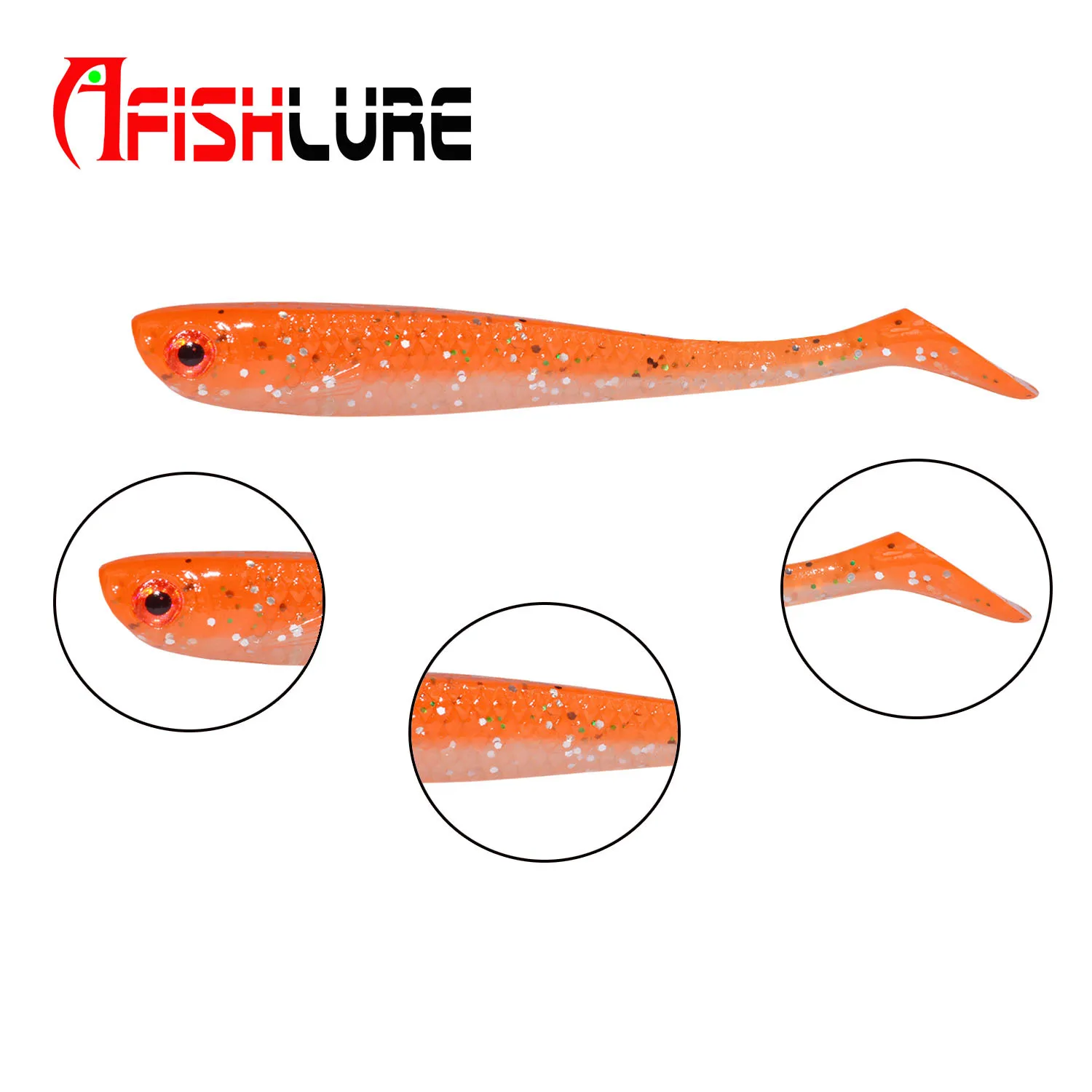 Afishlure T Хвост Мягкая Мини Шад приманка 55 мм/1 15g 10 шт./пакет искусственные мягкие