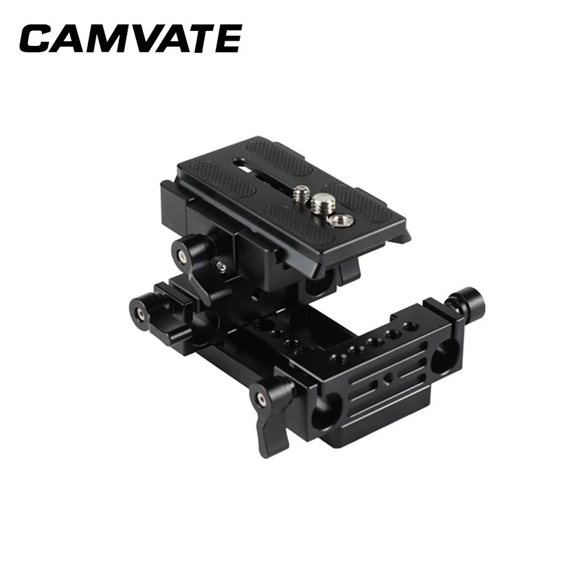 Cammate Manfrotto Quick Release Plate адаптер с двойным 15 мм стержневым зажимом для DSLR камеры C2249