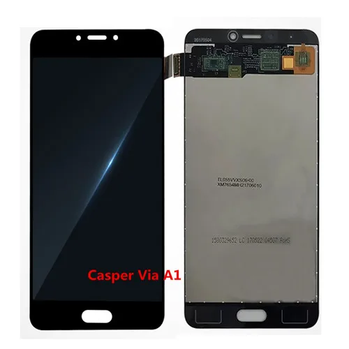 Casper Via A1 Plus ЖК-дисплей сенсорный экран дигитайзер сенсор Замена полная сборка A1Plus - Цвет: Via A1 Black