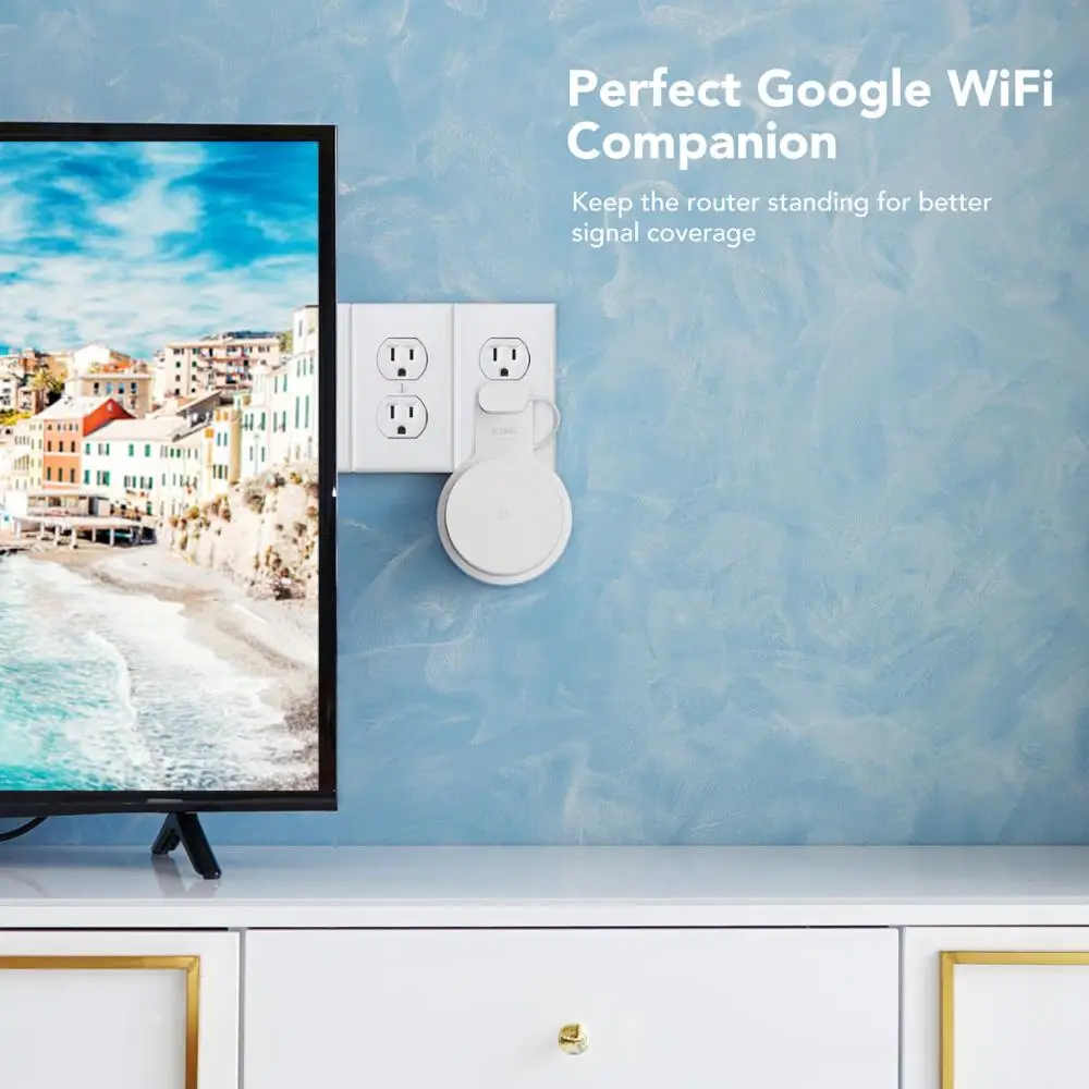 KIWI дизайн 3 шт. Google WiFi настенное крепление для штепсельной вилки США/ЕС сетчатый