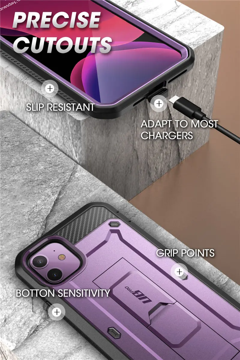 Чехол SUPCASE для iPhone 11, чехол 6,"( выпуск) UB Pro, прочная кобура, чехол со встроенным протектором экрана и подставкой