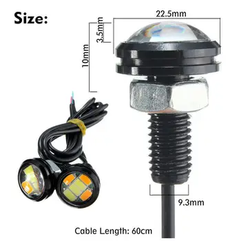 

10PCS 12V DC 5730 6-LED DRL Light Eagle Eye Daytime Running Dual Color Lamp Sets