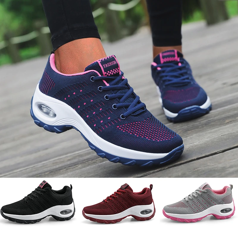 Women's Athletic Shoes Outdoor Air Cushion Running Sneakers Breathable Trainers