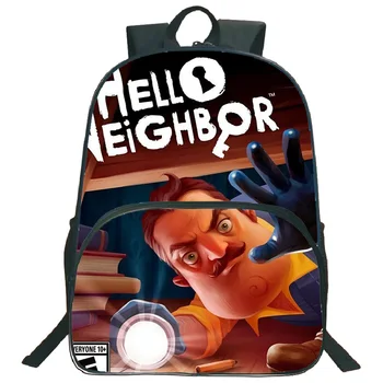 

High Quality Hello Neighbor Backpack Children Boys Girls Men Rucksack Colourful Pattern Teen Back to School Gift Fashion Mochila