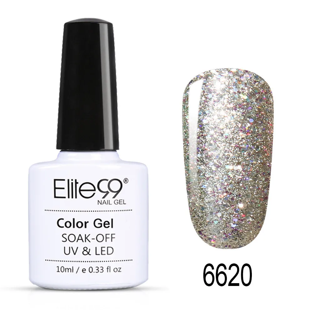 Elite99 10 мл Звездный Гель-лак для ногтей замачиваемый УФ-Гель-лак для ногтей Эмаль Блестящий Гель-лак для ногтей - Цвет: 6620