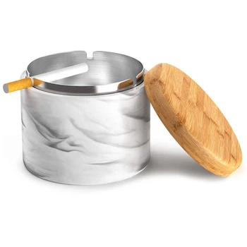 

Marble Ashtray Home Living Room Desk Ceramic Ashtray with Lid Windproof Ashtray Ceramic Ashtray
