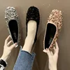 Women's shoes new spring and autumn shoes shallow mouth set of flat shoes women's bean shoes women's sequins single shoe woman ► Photo 3/6