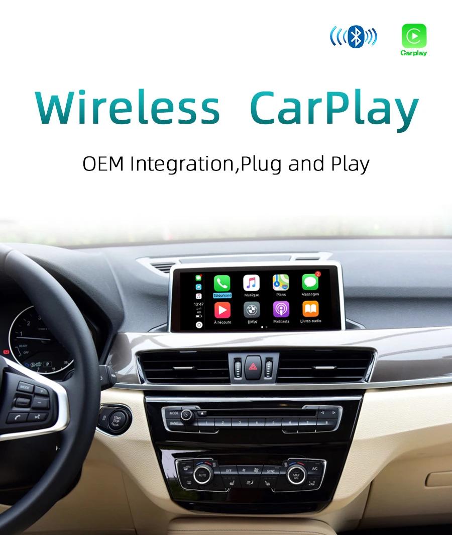 Sinairyu wifi беспроводная Apple Carplay Модифицированная X1 F48 NBT 2013- для BMW Поддержка камеры заднего вида Waze Spotify Google maps